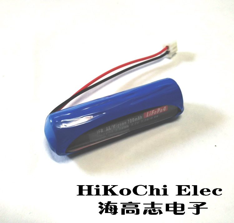 Lithium iron phosphate rechargeable battery IFR14500 AA5 700MAH 3 2V plug