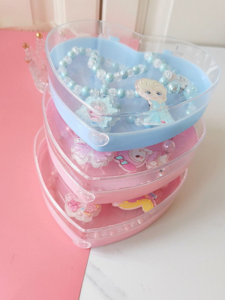 Ожерелье 六一儿童节礼物项链首饰套装戒指女童生日冰雪公主耳夹无耳洞手链 OTHER