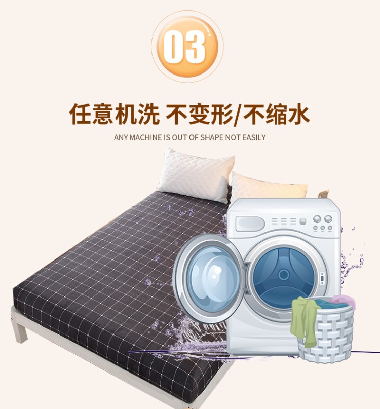 Li một mảnh bìa bông giường nệm bụi bảo vệ bìa nệm mỏng ticking 1,8 / 1,5m trải giường m trượt - Trang bị Covers 	ga chun trải giường 2mx2m2	