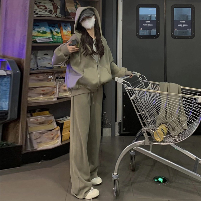 Tide Card CVY Suit Women 2022 Spring Dress New Port Wind Retro Sports Casual Fashion Loose Clothing Two Sets