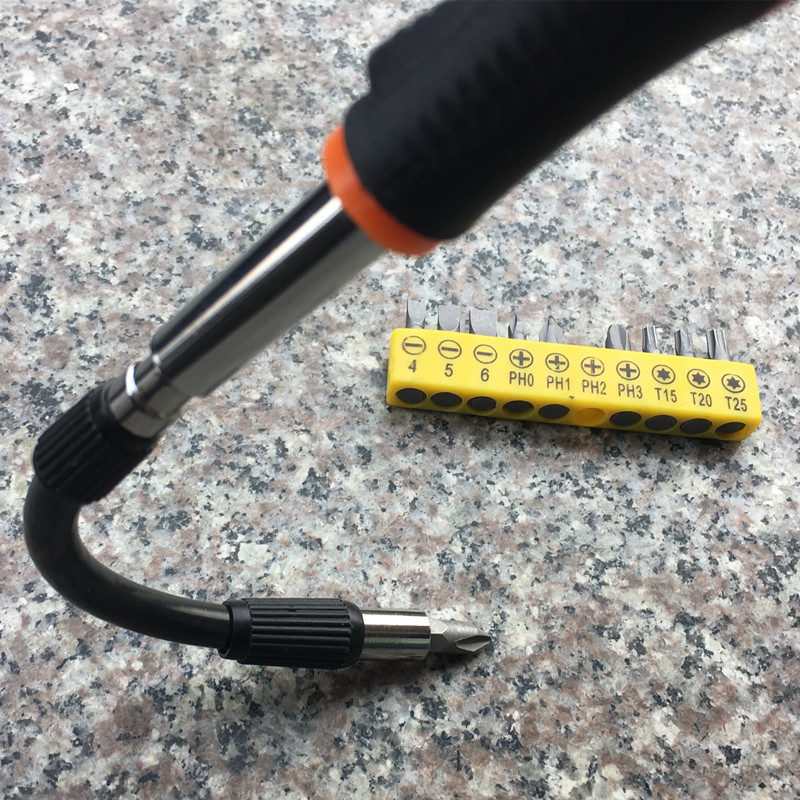 Set screwdriver Multi-function screwdriver Screwdriver with flexible shaft screwdriver Bendable screwdriver