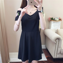 Big code fat MM loose harness V collar pseudo-pussy dress cos supplies womens clothes gags cd changing clothes anti-string clothes men