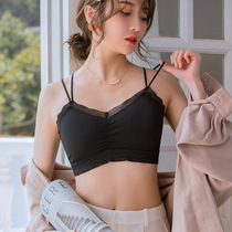 Lace side Womens Sports camisole vest puppet chest thin cd cross-dressing sexy girl underwear mens