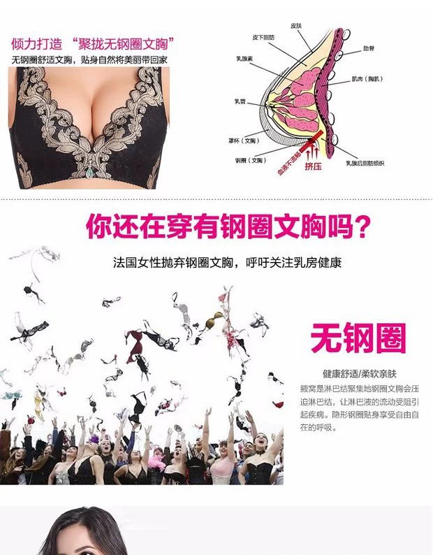 Sexy phần mỏng kích thước lớn cd ăn mặc điều chỉnh đồ lót nhỏ ngực dày tập hợp áo ngực nữ giả tự nhiên mà không có áo ngực rim