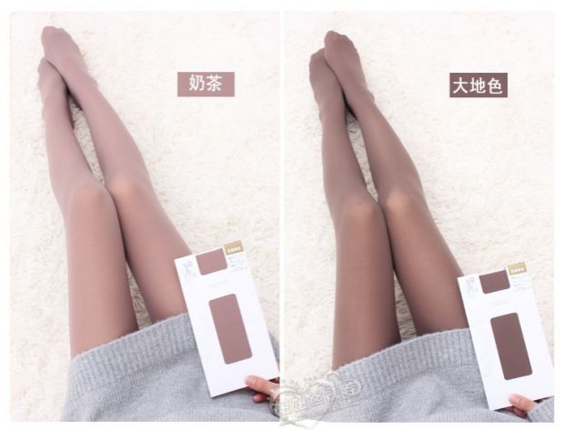 180CM mặc quần trắng tinh khiết 80D cộng với vớ nhung trắng dày COS đặc biệt mẹ giả mặc quần tất vớ dài