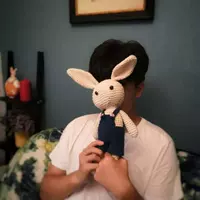 Кролик, кукла, материал