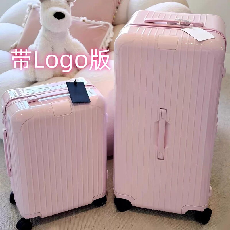 Essential Luggage Suitcase with Label, Ballet Pink, 33inch Pc Ultra-Light Trolley Suitcase with Universal Wheels, 21inch Carry-On Suitcase