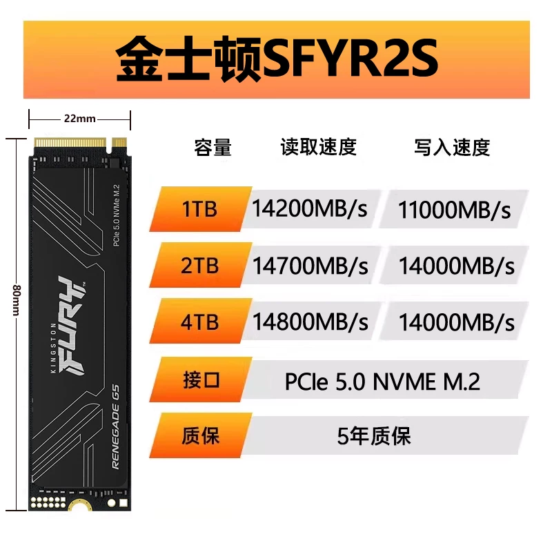 Kingston NV3/KC3000 твердотельный накопитель 500GB/1TB/2TB NVMe M.2 для настольного ПК, PS5, ноутбука SSD