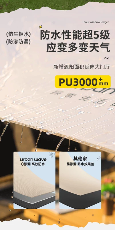 lều cắm trại mỹ Lều sóng đô thị gấp ngoài trời di động tự động dày thiết bị cắm trại ngoài trời chống mưa hoàn chỉnh qua đêm giá lều cắm trại 4 người lều cắm trại 4 người