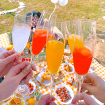 Picnic disposable wine glass outdoor supplies Net wine glass picnic full set of travel camping tableware portable equipment