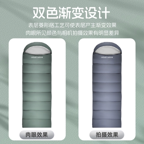 Универсальный дорожный сверхлегкий портативный легкий спальный мешок для двоих для взрослых на четыре сезона для кемпинга, увеличенная толщина