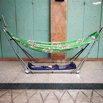 Banmei folding bracket hammock Vietnam cartoon net indoor outdoor Black thick frame single bearing 200kg