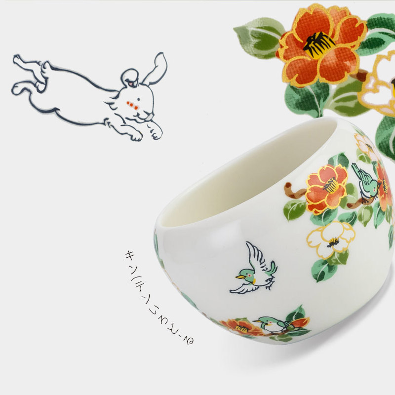 Lin, and birds and animals play the draw hand - made ceramic cups cup bowl with a single master Japanese imports household sample tea cup