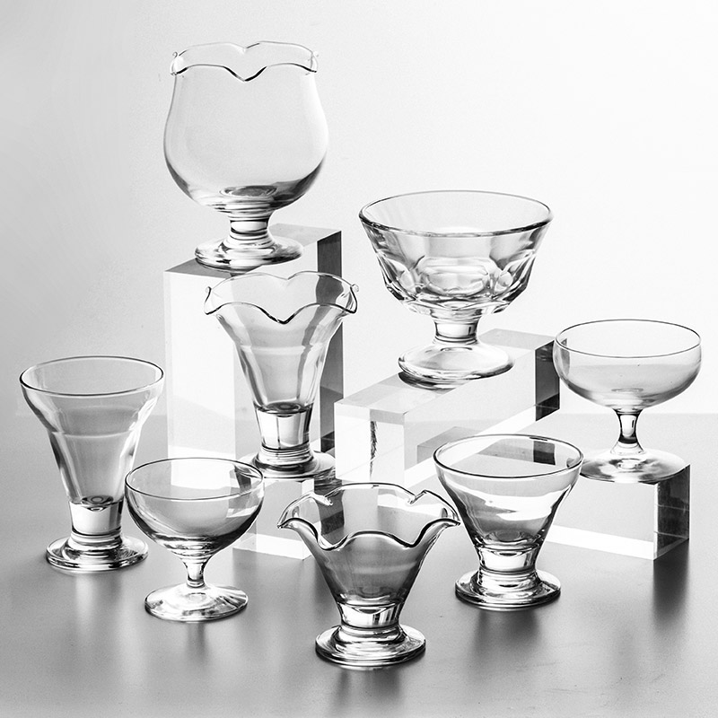 Toyo Sasaki ice cream cup Japan imported glass dessert cup milkshake cup European transparent creative salad cup