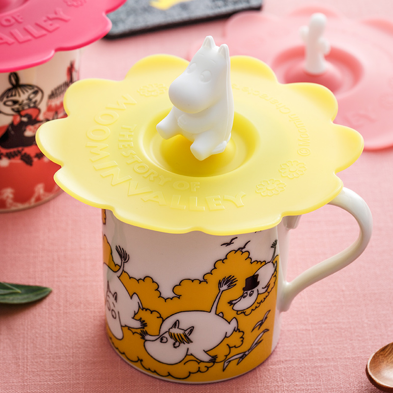 Domestic cartoon express Moomin Moomin ceramic cup with cover cup water containing silicone lid keller cup