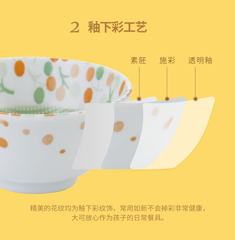 Express cartoon always home children bowl meal plate of Japan to import the ceramic glaze color children tableware to eat bread and butter