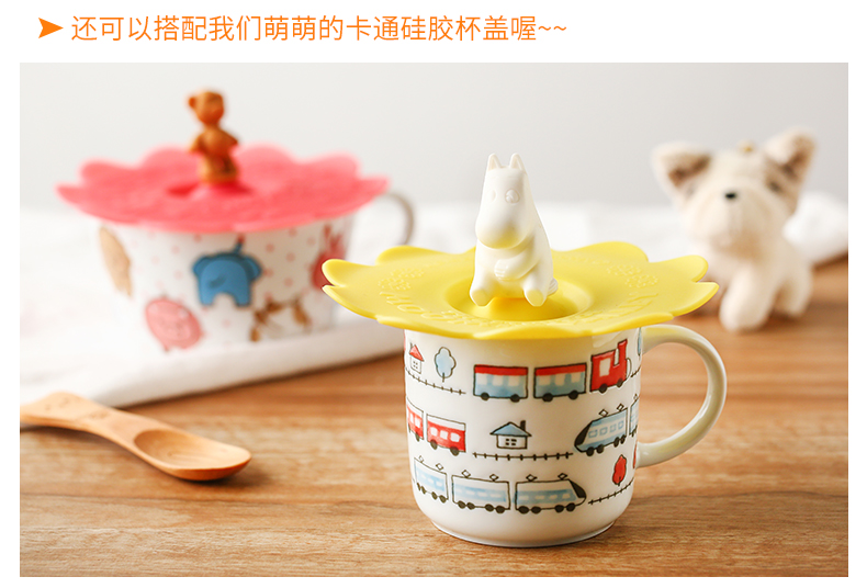 Keeping the original installation import children always under the glaze color Japanese - style tableware bowls single cartoon express ceramic household rainbow such use