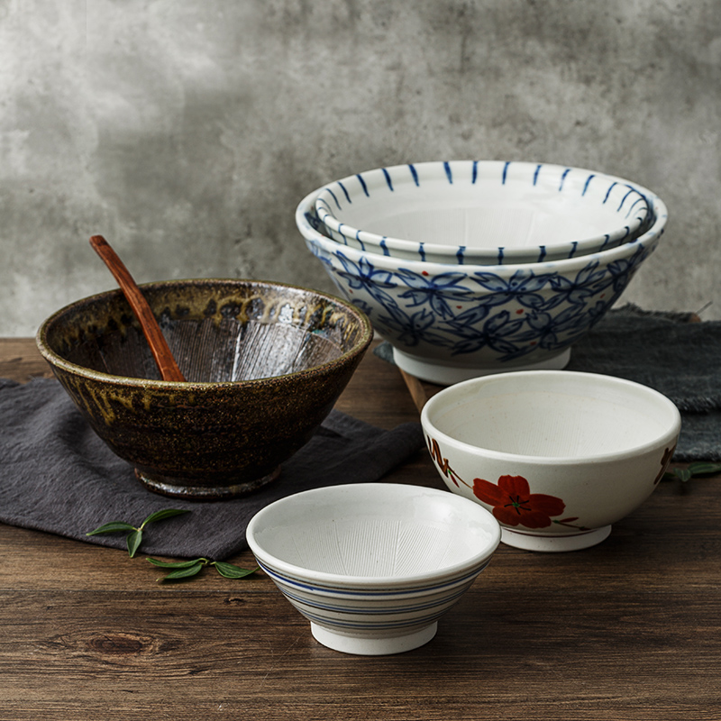 Japan hand - made ceramic household consisting tool grinding bowl bowl ltd. basin of Japanese cuisine food mill