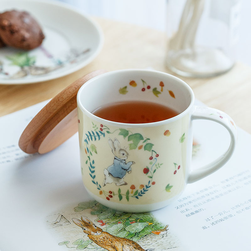 Than the the original authorization rabbit ceramic cup with cover keller continental does hand - made wind o wooden cover ultimately responds cup