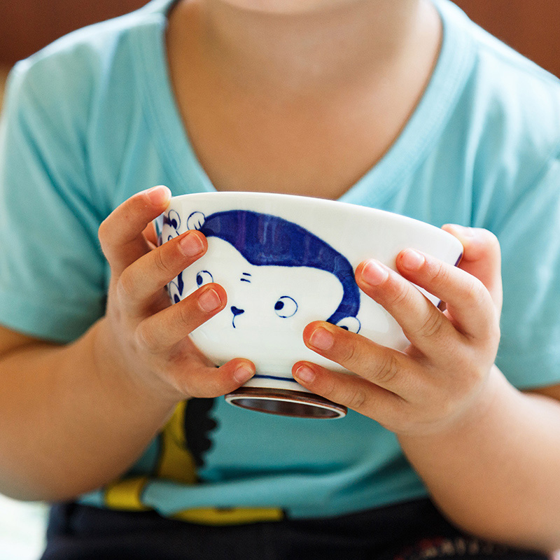 Japanese imports of Chinese zodiac cartoon bowl bowl household dessert bowl bowl of Japanese tableware ceramic bowl and lovely children