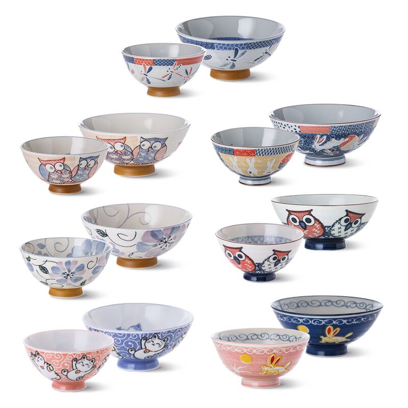 Japanese cartoon bowl to creative ceramic bowl of rice bowls of household children eat bowl bowl Japanese - style tableware small bowl