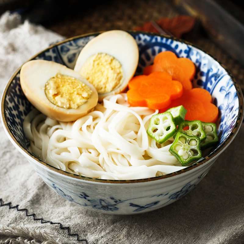 Japanese tableware ceramic bowl household rice bowls to eat a small bowl of soup bowl with rainbow such use large bowl of blue and white porcelain bowls restoring ancient ways