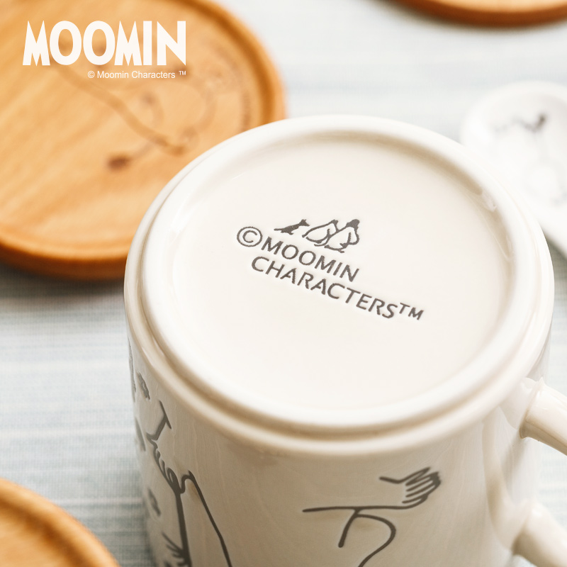 Finland Moomin Moomin express cartoon ceramic cups with cover creative keller of coffee cup imported from Japan