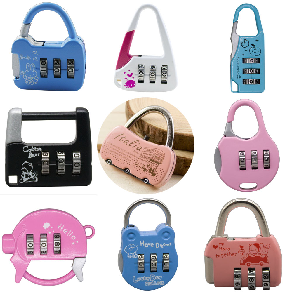 Cute small combination lock padlock small student children's bag lock small cartoon mini creative bag lock