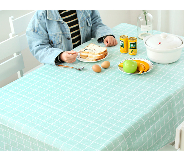 Nordic vải bảng không thấm nước dầu nóng khăn trải bàn vải nhựa dùng một lần kẻ sọc vải trải bàn bìa thảm bảng bảng vải PVC - Khăn trải bàn khăn trải bàn caro