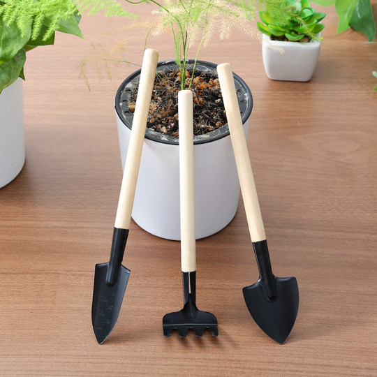 Flower planting tools household set vegetable planting flower gardening succulent shovel loose soil rake shovel gardening small shovel three pieces