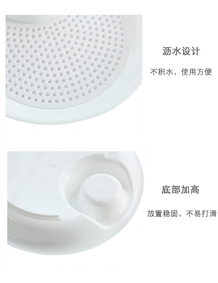 Hộ gia đình đôi bánh bao đĩa cống tấm sáng tạo bộ đồ ăn gia đình nhựa tấm tấm bánh bao tròn khay đựng đồ ăn dặm cho bé