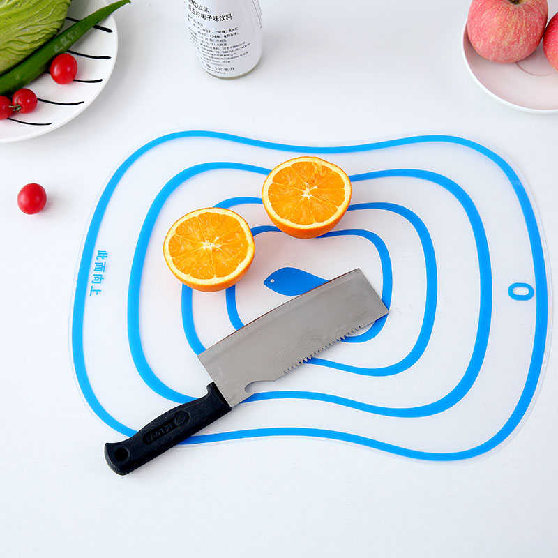 5 packs of large frosted classification cutting chopping board plastic cutting fruit household non-slip thin transparent chopping board chopping board