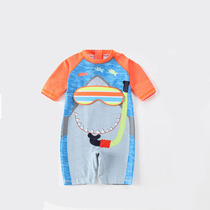 Childrens swimsuit male child quick dry conjoined shark swimsuit 2021 new holiday cute swimsuit suit