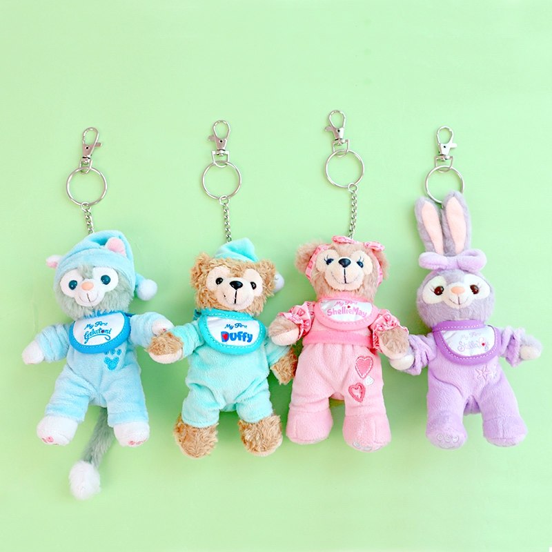 Pajamas star Delu Shirley Rose School bag pendant keychain Duffy plush doll doll cute female bag pendant