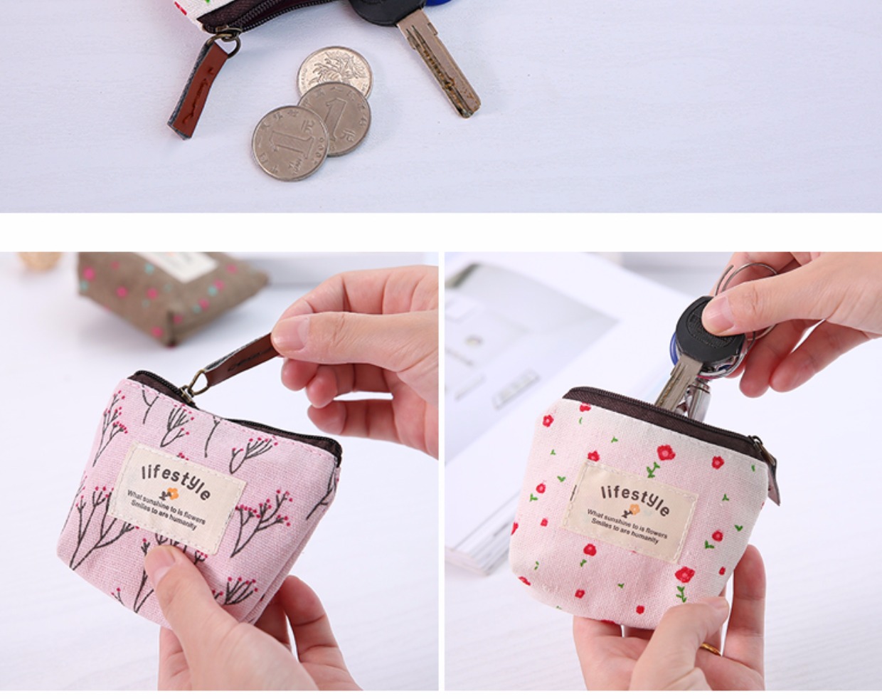 Dễ thương Coin Purse Coin Bag Zipper Ví Cartoon Mini Tai nghe Túi lưu trữ Bag Coin Bag ví dài nam