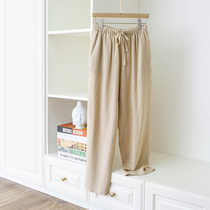 Too comfortable with cool and breathable tencel linen lace tightness waist loose Harlan old daddy pants grandma pants 22 summer