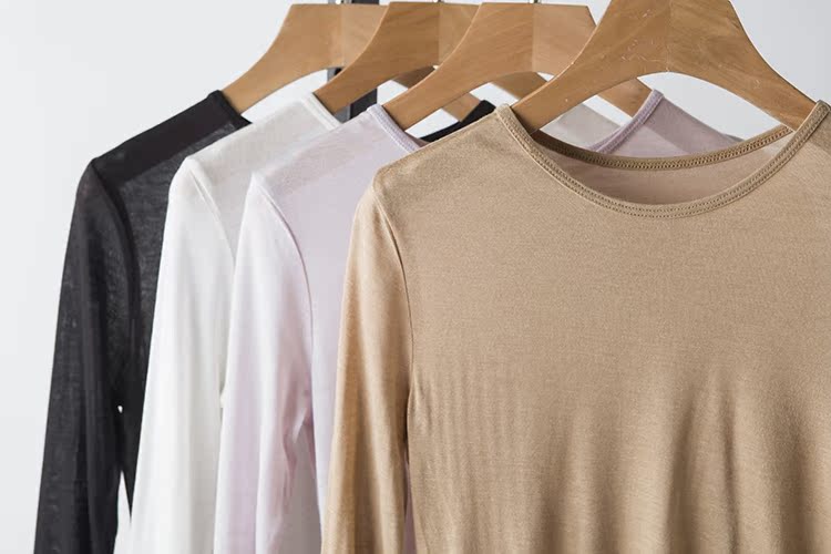 Thoải mái như không mặc nó! Áo len + Modai er cổ tròn tay dài chạm đáy Áo len mỏng mỏng mùa xuân h khoác cardigan