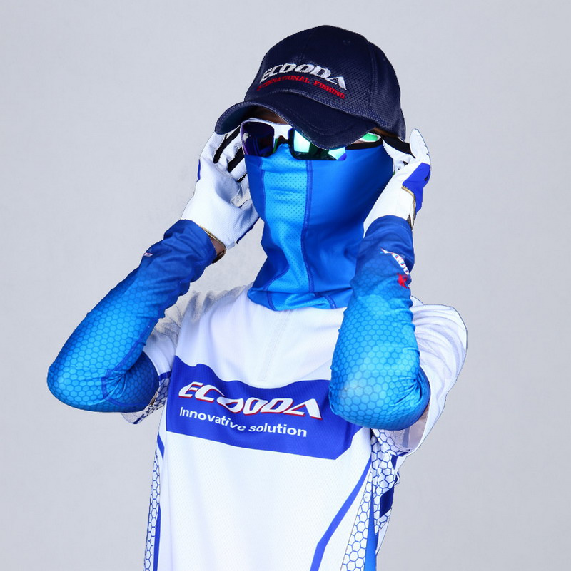 ECOODA Ikuda breathable ice silk sunscreen cuff head scarf face scarf mask scarf sleeve sleeve fishing suit