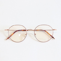 Karyn Han version Eye frame retro ultra-light round frame polygonal round face square face can be matched with myopia blue light flat light female