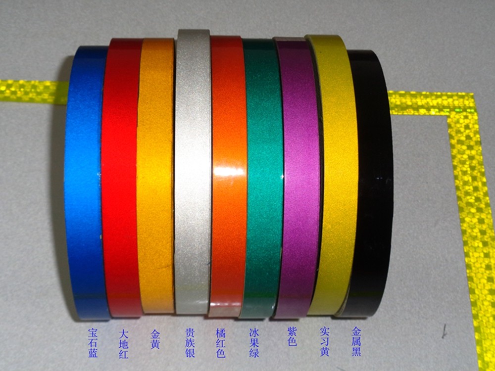 Reflective warning belt 6S logo reflective patch guard rail reflective adhesive tape DIY retrofit reflective strips 3cm * 46m