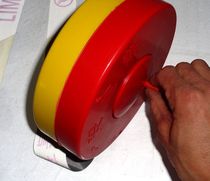 Box-type warning line pay attention to safety warning belt thickened polyester cloth warning belt 100 meters