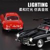 1:24 Mercedes-Benz 300Sl Diecast Model Car with Sound and Light, Benz Alloy 500K Model Pull-Back Simulation Toy Car