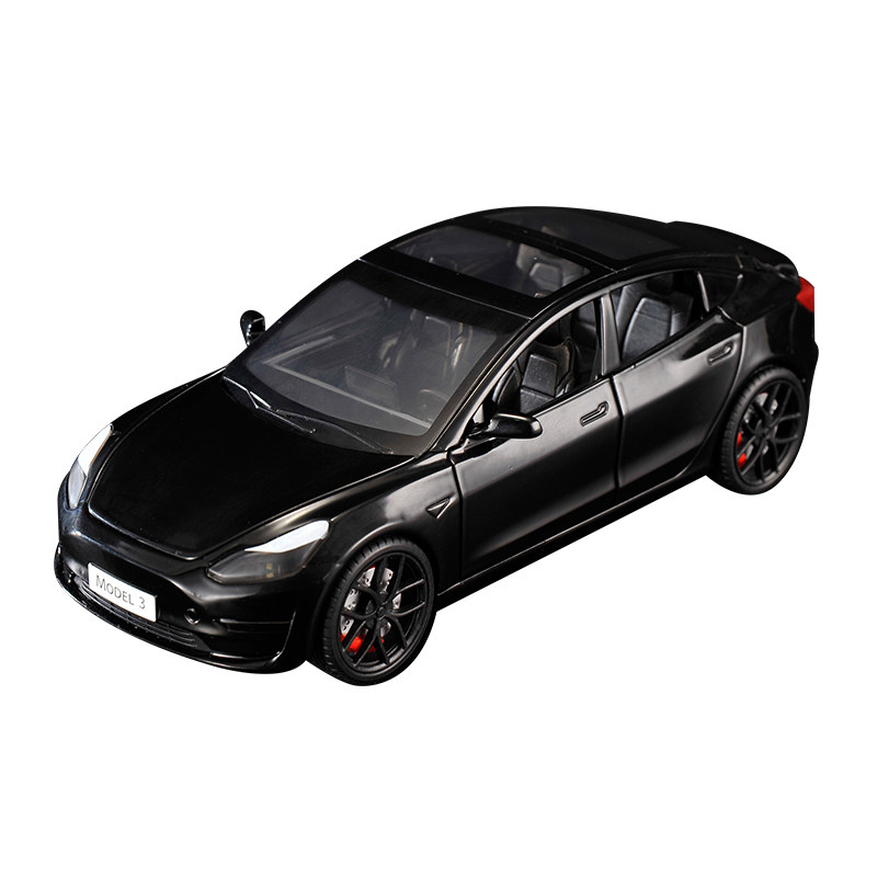 Large 1:24 Tesla Model 3 Car Replica Alloy Model Children's Model Y Toy Car Collectors