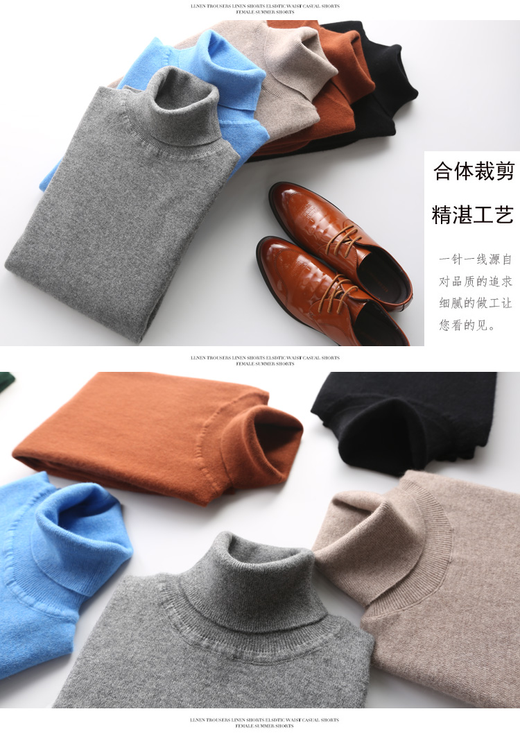 Mùa đông mới áo len cashmere dày của nam áo khoác da lộn nam