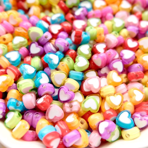 Креативный милый браслет в виде сердечка с буквами, ожерелье ручной работы, акриловые бусины, аксессуары