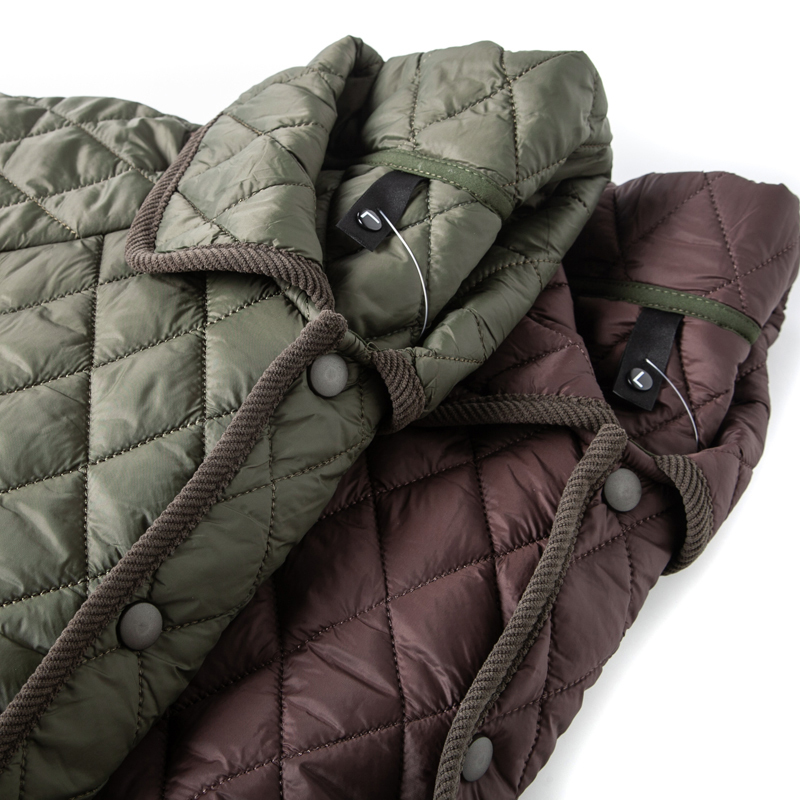 Japanese-Style Barn-Style Quilted Lightweight Windproof Autumn and Winter Men's High Street Retro Casual Lapel Cotton Jacket Coat