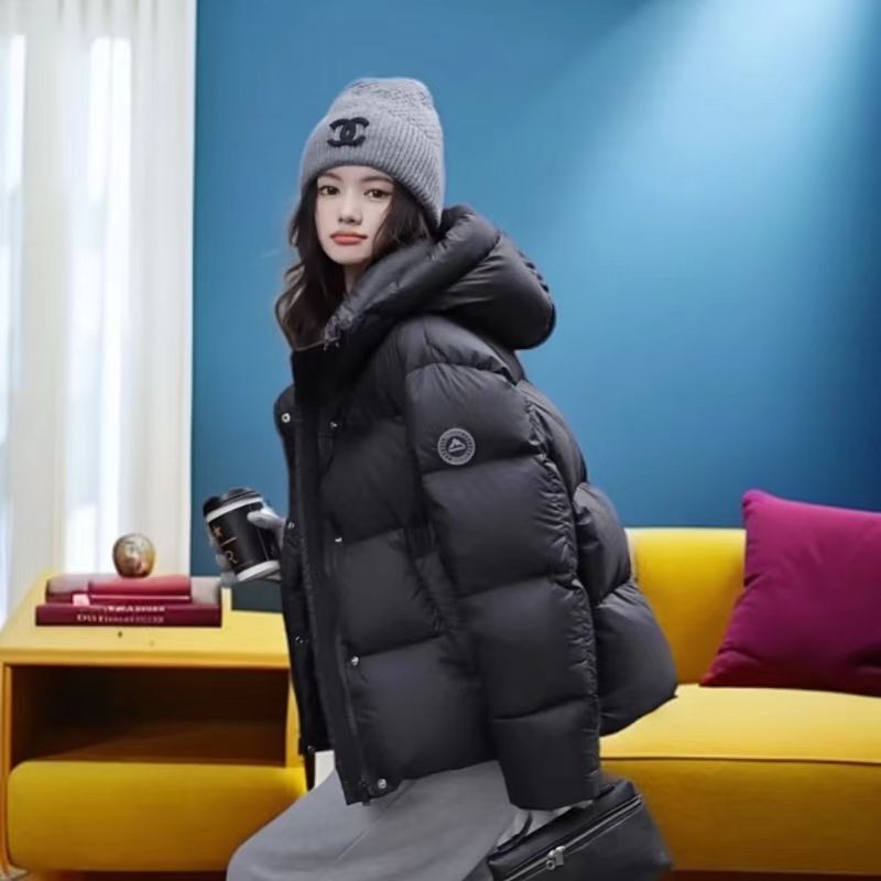 2025 Hooded Thickened Sleeve Patch Korean Fashion Long and Short down Jacket for Women, Warm Puffer Couple's Trendy Coat 2025 Hooded Thickened Sleeve Patch Korean Fashion Long and Short down Jacket for Women, Warm Puffer Couple's Trendy Coat