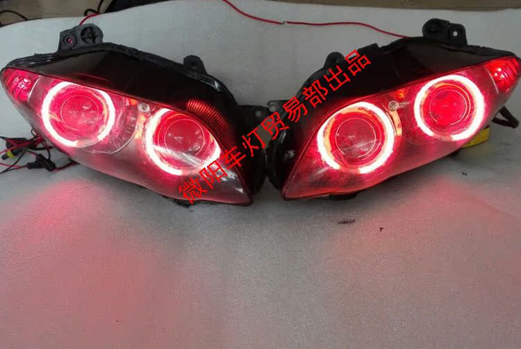 Áp dụng cho Yamaha R1 04-06 Xe Máy Xenon Ống Kính Ánh Sáng Lắp Ráp Tái Trang Bị Đèn Pha Mắt Thiên Thần Mắt Ma Quỷ đèn xe lead