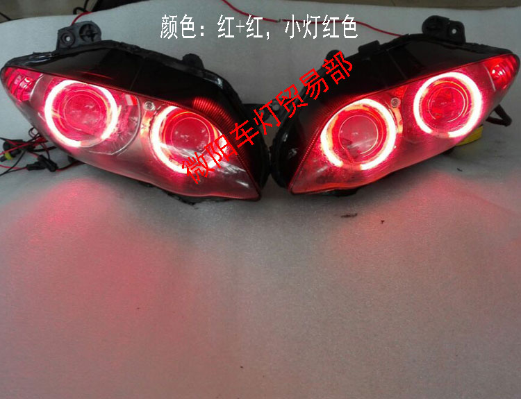 Áp dụng cho Yamaha R1 04-06 Xe Máy Xenon Ống Kính Ánh Sáng Lắp Ráp Tái Trang Bị Đèn Pha Mắt Thiên Thần Mắt Ma Quỷ đèn xe lead