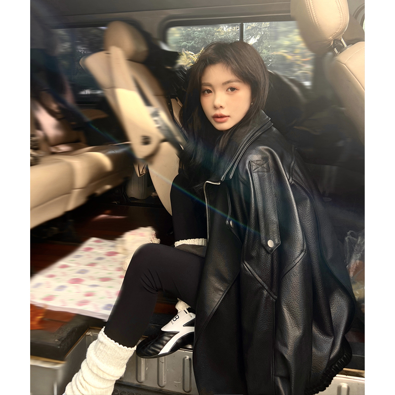 Manhattan Block American Retro Sheepskin Genuine Leather Jacket Women's Short Leather Jacket 2025 Spring and Autumn Coat Manhattan Block American Retro Sheepskin Genuine Leather Jacket Women's Short Leather Jacket 2025 Spring and Autumn Coat